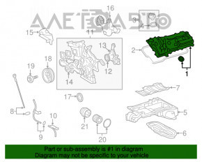 Capac supapă stânga Toyota Avalon 13-18 3.5 2GR-FE sub capacul de umplere a uleiului