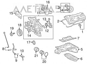 Capac supapă stânga Toyota Avalon 13-18 3.5 2GR-FE sub capacul de umplere a uleiului