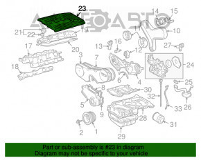 Capacul superior al televizorului este un capac de protecție al compartimentului motor al Lexus ES300 ES330.