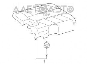 Накладка двигателя Lexus RX450h 10-15
