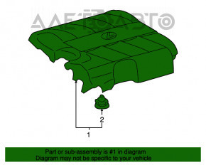 Накладка двигателя Lexus RX350 10-15