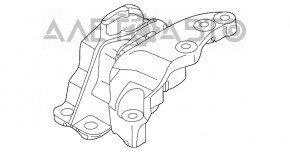 Pernele motorului drept Nissan Rogue 21-22 2.5