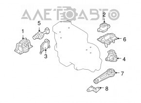 Pernele motorului dreapta Nissan Versa 1.8 10-12 nou aftermarket TENACITY