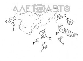 Suport motor dreapta Infiniti G35 4d 06-09 2wd nou original OEM