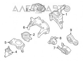 Кронштейн подушки двигателя Nissan Altima 13-18 2.5