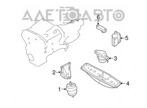 Кронштейн подушки двигателя левый Infiniti G25 G35 G37 4d 06-14 2wd