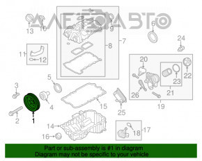 Polea arborelui cotit BMW X3 F25 11-17 2.0Т