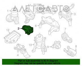 Suport motor frontal pentru perna Infiniti JX35 QX60 14-17 Hybrid