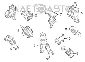 Suport motor frontal Infiniti JX35 QX60 13- AWD