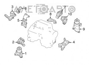 Suport motor spate Infiniti JX35 QX60 13- AWD