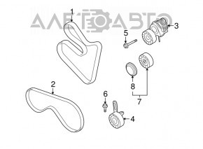 Натяжитель ремня приводного BMW X5 E70 4.8 N62B48