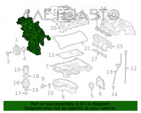 Передняя крышка двигателя Toyota Highlander 20-22 3.5