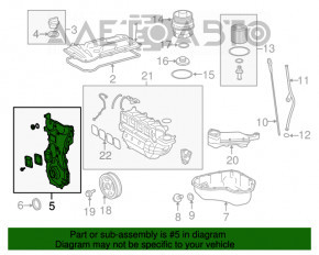 Передняя крышка двигателя Toyota Highlander 14-19 2.7 1ARFE с насосом