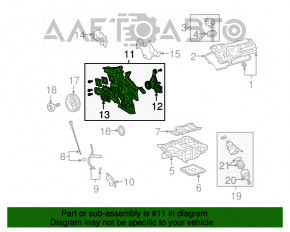 Передняя крышка двигателя Lexus IS250 14-20 4GRFSE с масляным насосом