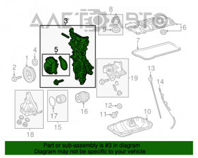 Передняя крышка двигателя 2ZR-FXE Toyota Prius 30 10-15