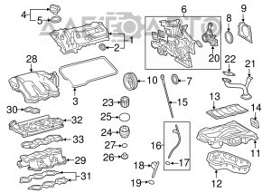 Передняя крышка двигателя Lexus RX350 16-22 2GR-FKS