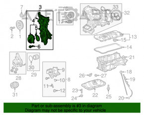 Передняя крышка двигателя Toyota Prius V 12-17 2ZR-FXE