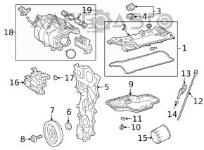 Передняя крышка двигателя внешн Toyota Camry v70 18- 2.5 A25A-FKS