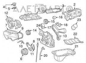 Capacul lanțului de distribuție pentru Toyota Highlander 08-13 hibrid 3MZ-FE din plastic