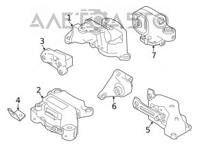 Suport motor dreapta sus Infiniti QX50 19- cu senzor nou original OEM