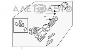 Corpul filtrului de ulei BMW 7 G11 G12 16-19 B58 nou OEM original