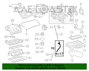 Корпус масляного щупа Toyota Highlander 20-22 3.5