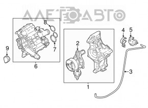 Pompa de apă BMW 5 G30 17-20 2.0T asamblată