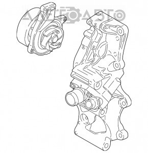 Pompa de apă completă cu termostat pentru BMW X1 F48 16-19 B46.