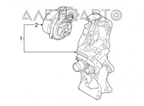 Pompa de apă completă cu termostat pentru BMW X1 F48 16-19 B46.