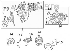 Pompa de apă pentru BMW X3 G01 20- 2.0T