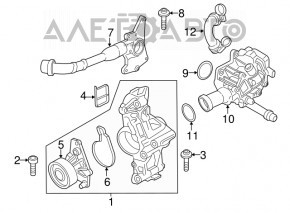 Корпус термостата в сборе BMW 7 G11 G12 16-19 B58