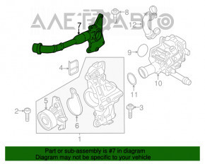 Tubul de racire al sistemului de metal al BMW 7 G11 G12 16-19 B58