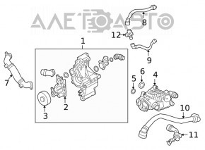 Corpul termostatului BMW X3 G01 20- 2.0T