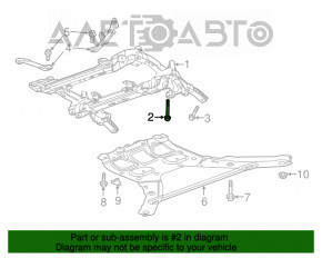 Șuruburile de fixare a suportului de suspensie frontală, set de 6 bucăți, pentru Chevrolet Camaro 16- 2.0T