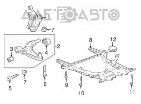 Șuruburile de fixare a suportului de subrame față, set de 8 bucăți, Chevrolet Cruze 16-