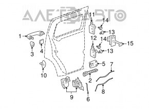 Şuruburi balamale uşă inferioară spate dreapta Chevrolet Volt 16- pentru caroserie, set