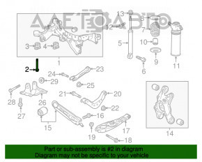 Șuruburile de fixare a suportului spate al șasiului, 4 bucăți, GMC Terrain 18- 100mm.