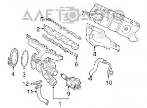 Турбина в сборе с коллектором BMW 3 F30 17-18 B46 14к