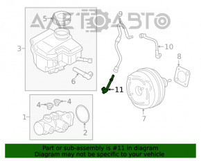 Обратный клапан вакуумного усилителя BMW 3 F30 17-18 B46 новый OEM оригинал