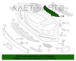 Absorbantul de bara fata pentru Mercedes CLA 14-16 pre-restilizare