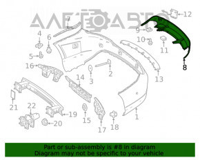 Buza bara spate Mercedes CLA 14-19 SUA