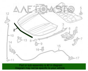 Уплотнитель капота Mercedes CLA 14-19