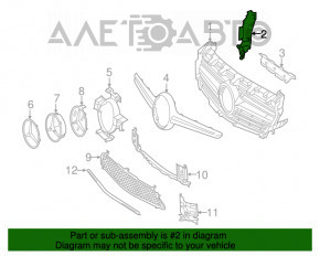 Grila radiatorului deflector dreapta Mercedes CLA 250 14-19