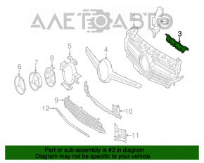 Grila radiatorului deflector stânga sus Mercedes CLA 250 14-19