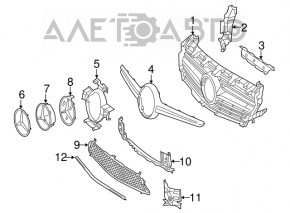 Grila radiatorului deflector stânga sus Mercedes CLA 250 14-19