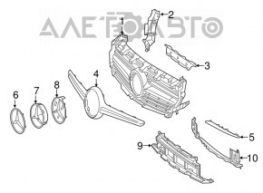 Grila radiatorului deflector dreapta sus Mercedes CLA 250 14-19