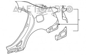 Aripa spate dreapta Mercedes CLA 14-19.