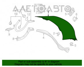 Крышка багажника Mercedes CLA 14-19 usa графит 787