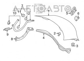 Capac portbagaj Mercedes CLA 14-19 SUA grafit 787