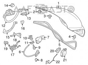 Замок крышки багажника Mercedes CLA 14-19